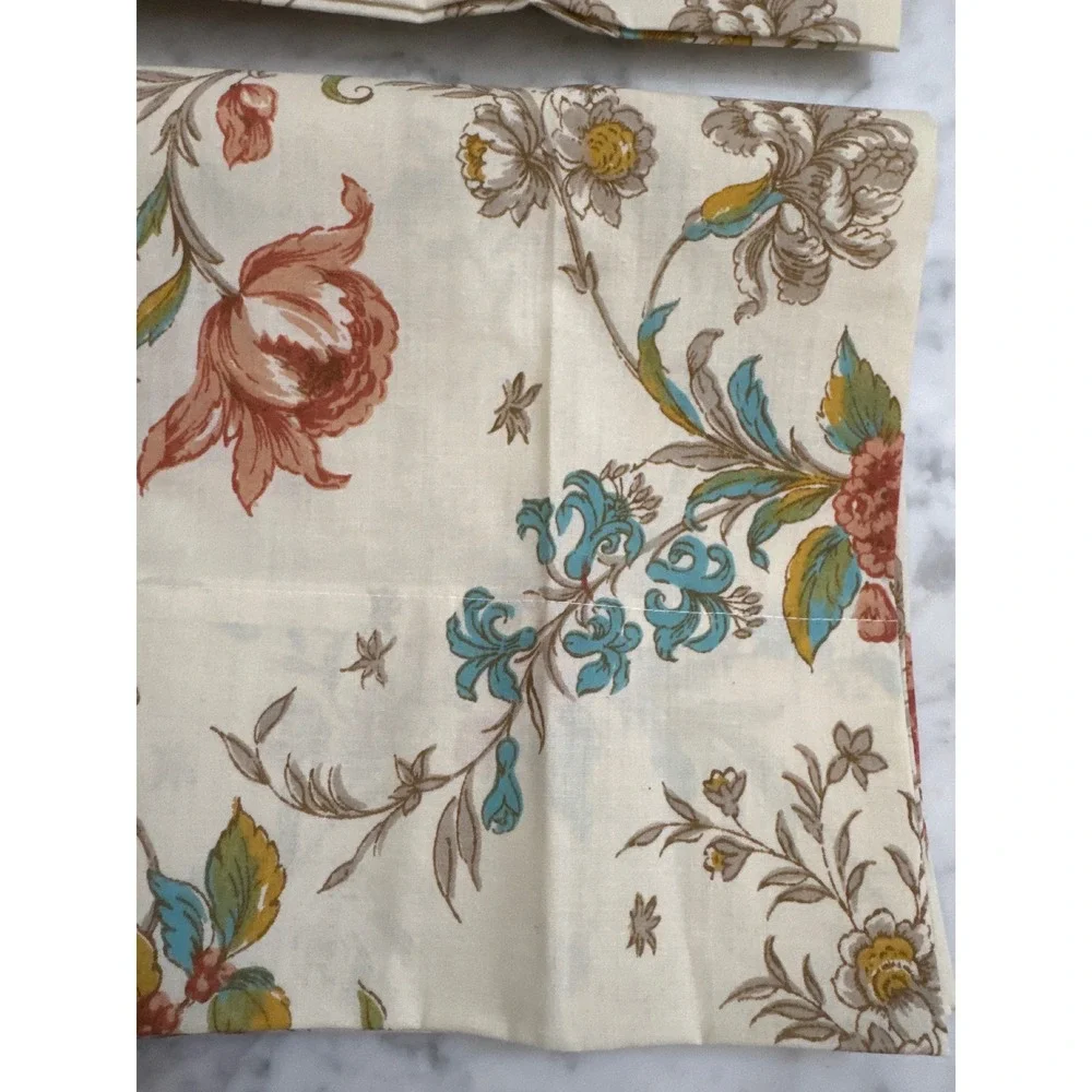 Springmaid Wondercale King Pillowcase Set 2 Vintage Floral Chintz Percale NWOT